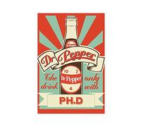 Dr. Pepper Old School Vintage Poster Canvas Poster Bedroom Decor Sports Landscape Office Room Decor Gift Unframe-style 12x18inch(30x45cm)