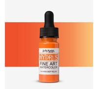 Dr. Ph. Martin's : Hydrus Liquid Watercolour Paint : 15ml : Hansa Yellow Deep