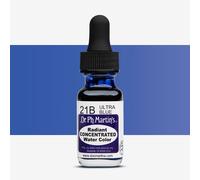 Dr. Ph. Martin's Radiant Concentrated Water Color, 0.5 oz, Ultra Blue (21B)