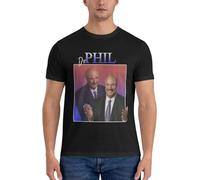 Dr Phil 90 s Retro Vintage Style Essential T Shirt Aesthetic Clothing Men Clothing Quick Drying Black
