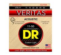 DR Strings VERITAS™ - Coated Core Technology Acoustic Guitar Strings: Custom Light 11-50