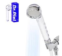Dr.Piel LIte Double Filtered Shower Head for Sensitive Skin, High Pressure Water - Removes Impurities, Reduces Dry Skin and Hair, Water Saving