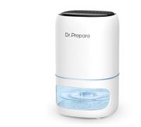Dr. PREPARE 1000ml Dehumidifiers for Home, Small Dehumidifier for Bedroom, Ultra-Quiet, Auto Off, 3 Timer Functions, Portable Dehumidifier Remove Damp, Mold for Dorms, Offices, RVs, Garages - White
