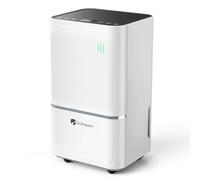 DR.PREPARE 15L/Day Dehumidifier for Home with Continuous Drainage & 2L Gal Bucket, Portable Dehumidifier for Bedroom Bathroom, Laundry Drying, Intelligent Humidistat, 3 Modes, 24H Timer, Auto Shutoff