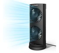Dr. Prepare Desk Oscillating Tower Fan With DC Motor for Home Bedroom, 3-Speed Options, Dual Air Circulation, 110° Oscillation, 3 Timers, Personal Quiet Table for Home Office Desktop