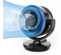 DR.PREPARE Oscillating Air Circulator Fan for Bedroom, 11.6" Height Powerful Table Fan, 70° Auto-Oscilllating, 100° Adjustable Tilt, 3 Speed, Cooling and Circulation Efficient for Home, Kitchen