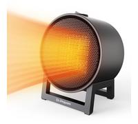 DR.PREPARE Portable Ceramic Fan Heater - 2 Heat Settings (600W / 400W) | Tip-Over & Overheat Protection | 2s Fast Heating Space Heater | Electric Heaters for Personal Desk, Office & Study Use
