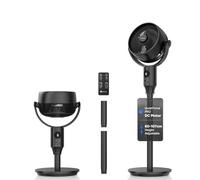 DR.PREPARE Standing Fan, QuietForce PRO DC Motor, 20dB Silent Bedroom Fan, 850 CFM & 6.22 m/s, Remote, 8 Speeds, 3 Modes, 3D Oscillating Fan, Height Adjustable Pedestal Fan&Desk Fan, 12H Timer, Black