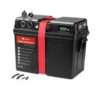 DR.PREPARE Trolling Motor Smart Battery Box, Group 31 Marine Battery Box with USB, 12V/24V Cigarette Lighter and Anderson Ports, Power Center for RV, Solar Panel, Boat (Battery Not Included)