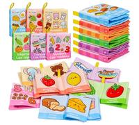 Dr.Rapeti 6 Pack French Soft Books, Bath Toy, Baby Soft Cloth Book