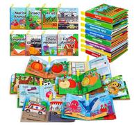 Dr.Rapeti 8 Pack Soft Books, Baby Soft Cloth Book, Sensory Crinkle Bath Toy, Washable Nontoxic Educational Learning Toy for Baby Infant Toddler Kids