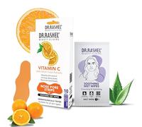 DR.RASHEL Dr. Rashel Vitamin C Nose Pore Cleansing Strips, 5 Strips with Witch Hazel Extracts, with 5 Soothing Wet Wipes -Pack of 10