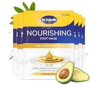 Dr. Scholl’s Intensely Nourishing Foot Moisturiser Mask for Extra Dry Skin - Soft & Smooth Feet in Only 20 Minutes, Triple Oil Blend with Avocado, Argan and Jojoba, Easy to Use, Non-Greasy, Pack of 6