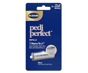 Dr. Scholl’s NanoTech Roller Replacement Heads for Pedi Perfect Pro Electronic Foot File - 1x Ultra Coarse Removes Hard Skin, Use On Wet & Dry Feet