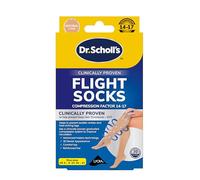 Scholl Flight Socks - Clinically Proven Compression Socks for Flight Travel - Help Prevent Swollen Ankles and Deep Vein Thrombosis (DVT) - Sheer - Size 6-8, 1 Pair
