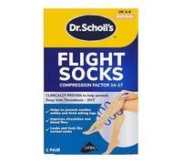 Scholl Flight Compression Socks – Clinically Proven, Sheer Size 6-8, 1 Pair
