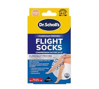 Scholl Flight Socks - Clinically Proven Compression Socks for Flight Travel - Help Prevent Swollen Ankles and Deep Vein Thrombosis (DVT) - Sheer - Size 4-6, 1 Pair