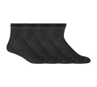 Dr. Scholl's Men's 4 Pack Diabetic and Circulatory Non Binding Ankle Socks, Black, One size