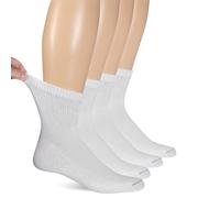 Dr. Scholl's mens 4 Pack Diabetic and Circulatory Non Binding Ankle Socks - white - One size