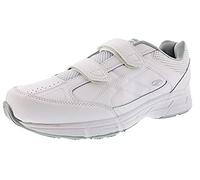 Dr. Scholl's - Men's Brisk Light Weight Dual Strap Sneaker, Wide Width, White Grey, Wide