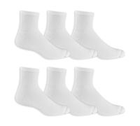 Dr. Scholl's Men's Diabetes & Circulator Socks-4 Packs-Non-Binding Moisture Management, White-Ankle (6 Pairs), 5-12 UK (Pack of 6)