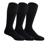 Dr. Scholl's Men's Work Compression Over The Calf Socks, Black, Shoe Size: 6-12