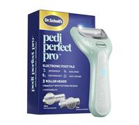 Dr. Scholl's Pedi Perfect Pro Electric Foot Callus Remover with x3 Roller Heads, Waterproof, Rechargeable - Removes Hard Skin for Soft Beautiful Feet, 50-Minute Run Time, Dust Catcher, Pedicure Tools