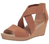 Dr. Scholl's Shoes Women's Barton Band Wedge Sandal, Brown Microfiber, 4.5 UK