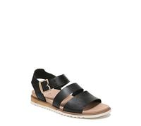 Dr. Scholl's Shoes Women's Island Glow Strappy Flat Sandal, Black Smooth, 4 UK