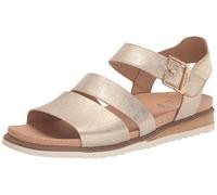 Dr. Scholl's Shoes Women's Island Glow Strappy Flat Sandal, Lt. Gold Metallic Smooth, 7 UK
