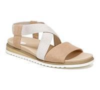 Dr. Scholl's Shoes Women's Islander Strappy Flat Sandal, Tawny Birch Microfiber, 4.5 UK