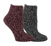 Dr. Scholl's Women's 2 Pack Soothing Spa Low Cut Lavender + Vitamin E Socks with Silicone Treads Peach Burgundy Gray Black Shoe Size: 4-10