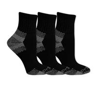 Dr. Scholl's Women's Blister Defense Ankle Socks-2 Packs-Moisture Wicking & Non-Binding Cushioned Comfort, Black (3 Pairs), 3.5-9 UK (Pack of 3)