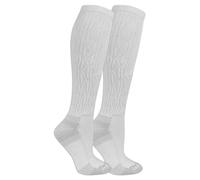 Dr. Scholl's Women's Advanced Relief 2-Pair Knee High Socks Casual, White, One Size (Pack of 2)