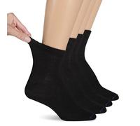 Dr. Scholl's Women's Diabetes and Circulatory Ankle Socks 4 Pair Casual, Black, One Size (Pack of 4)