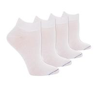 Dr. Scholl's Women's Diabetes & Circulatory Non-Binding Low Cut Socks 4 Pair Casual, Solid White, One Size (Pack of 4)