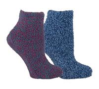 Dr. Scholl's Women's Low Cut Soothing Spa Socks-Lavender & Vitamin E Infused-2 & 3 Pair Packs Casual, Blue/Pink Assorted, 3.5-9 UK (Pack of 2)