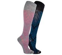 Dr. Scholl's Women's Mesh Floral Knee High Compression 2 Pair Pack, Pink Assorted, Women's Shoe Size: 4-10, Pink Assorted, 4-10