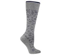 Dr. Scholl's Women's Travel Knee High Socks with Graduated Compression Casual, Gray/Blue, One Size