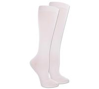 Dr. Scholl's Women's Travel Knee High Socks with Graduated Compression, White (2 Pack), Shoe Size: 4-10
