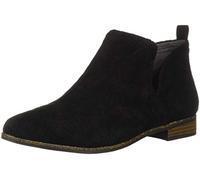 Dr. Scholl's Work Women's Rate Ankle Boot, Black Perforated Microfiber Suede, 4 UK