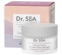 DR. SEA - Lifting Face, Eye & Neck Cream with Pomegranate & Ginger - Firming, Moisturizing & Anti-Aging - Reduces Wrinkles & Redefines Facial Contours - SPF15 - 50 ml