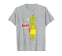 Dr. Seuss Baking Challenge The Grinch T-Shirt, Men, Heather Grey, Medium