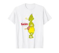 Dr. Seuss Baking Challenge The Grinch T-Shirt, Men, White, 6X-Large