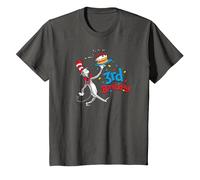 Dr. Seuss Cat in The Hat 3rd Birthday T-Shirt, Youth, Asphalt Grey, Small