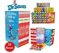 Dr Seuss Classic 20 Books Gift Set (Kids Wonderful World Read at Home Collection) Titles include - The Cat in the Hat, Green Eggs and Ham, Oh The Places you'll Go, One Fish Two Fish Red Fish Blue Fish, Hop on Pop, Dr. Seuss ABC, Ten Apples Up On Top and More.