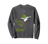 Dr. Seuss Green Eggs and Ham Title Sweatshirt, Adult Unisex, Dark Heather Grey, XX-Large