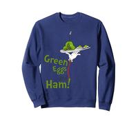 Dr. Seuss Green Eggs and Ham Title Sweatshirt, Adult Unisex, Navy Blue, Small