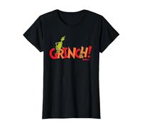 Dr. Seuss Grinch! with Max T-Shirt T-Shirt, Women, Black, Large