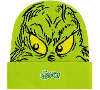 Dr. Seuss The Grinch Beanie Hat, Adult Cuffed Knit Winter Cap, Green, One Size